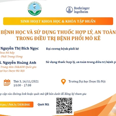 Sự kiện sinh hoạt khoa học chuyên đề chuyên sâu năm 2021 với chủ đề “Bệnh học và sử dụng thuốc hợp lý, an toàn trong điều trị bệnh phổi mô kẽ”