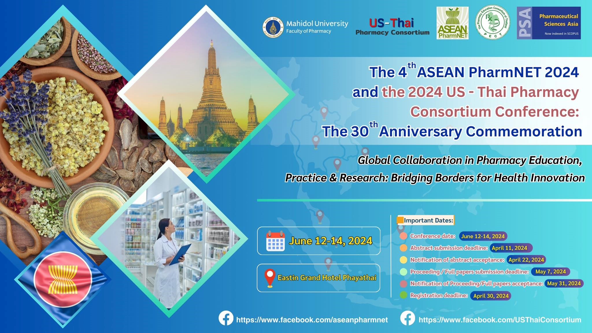 THE 4TH ASEAN PHARMNET 2024 & THE 2024 US-THAI PHARMACY CONSORTIUM ...